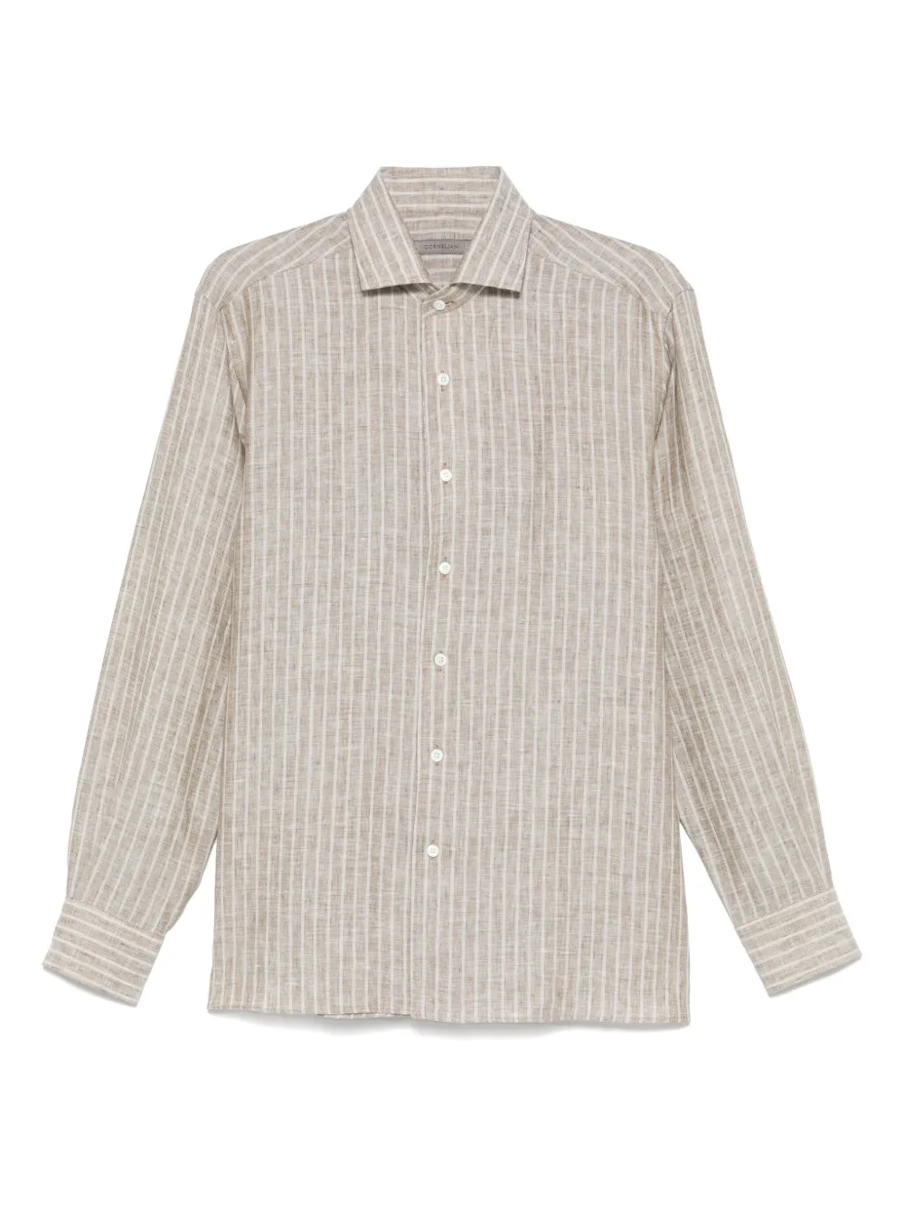 Corneliani camisa de lino | marrón | Image 1