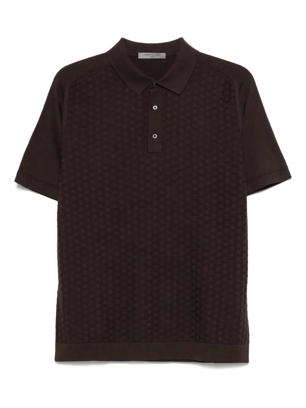 Corneliani Gebreid poloshirt Bruin
