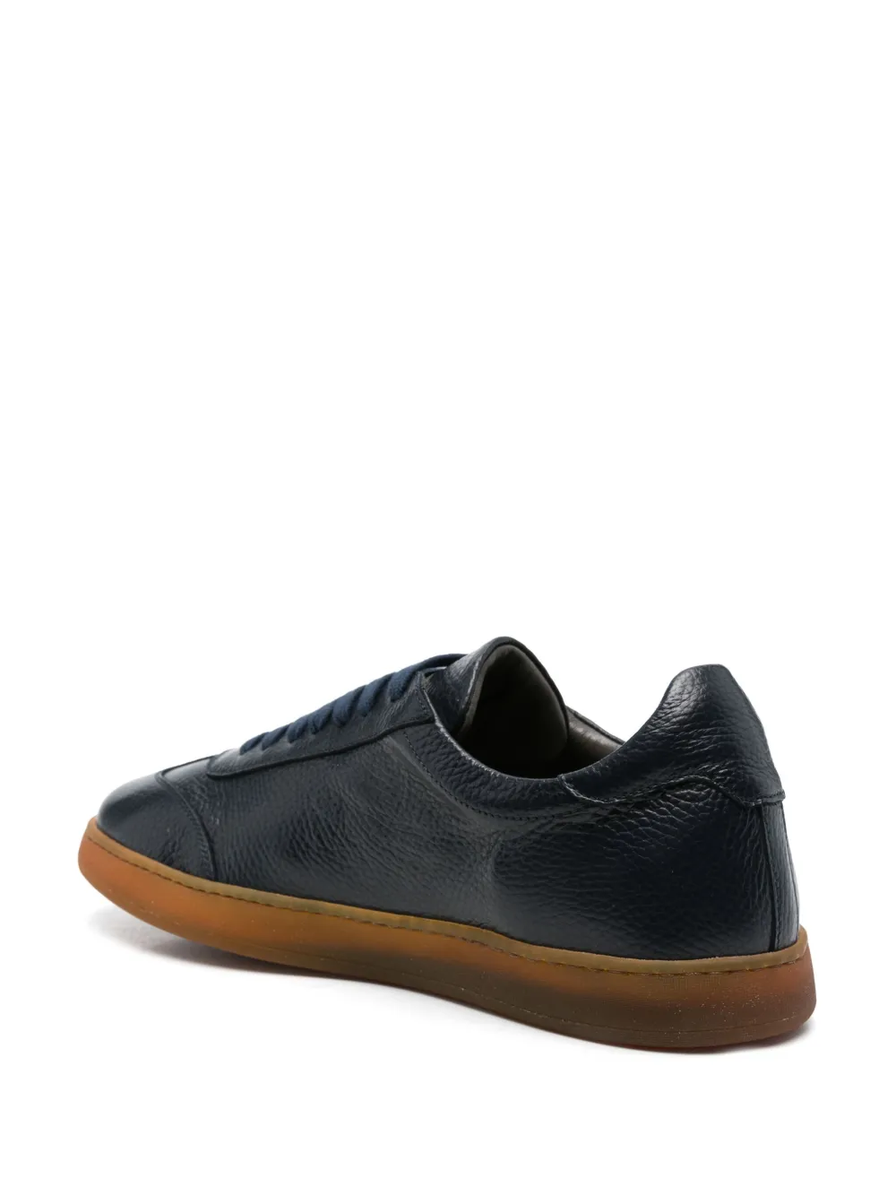 Corneliani leather low-top sneakers Blue