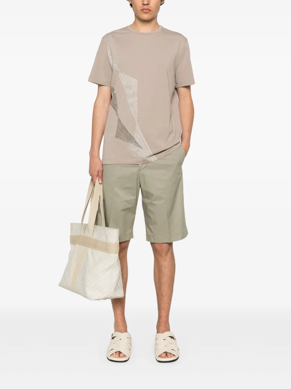 Corneliani cotton-blend shorts - Groen