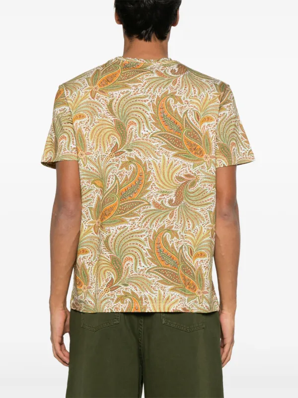 【ETRO】関税込☆ペイズリー Tシャツ グリーン ETRO ペイズリー Tシャツ | グリーン | FARFETCH JP