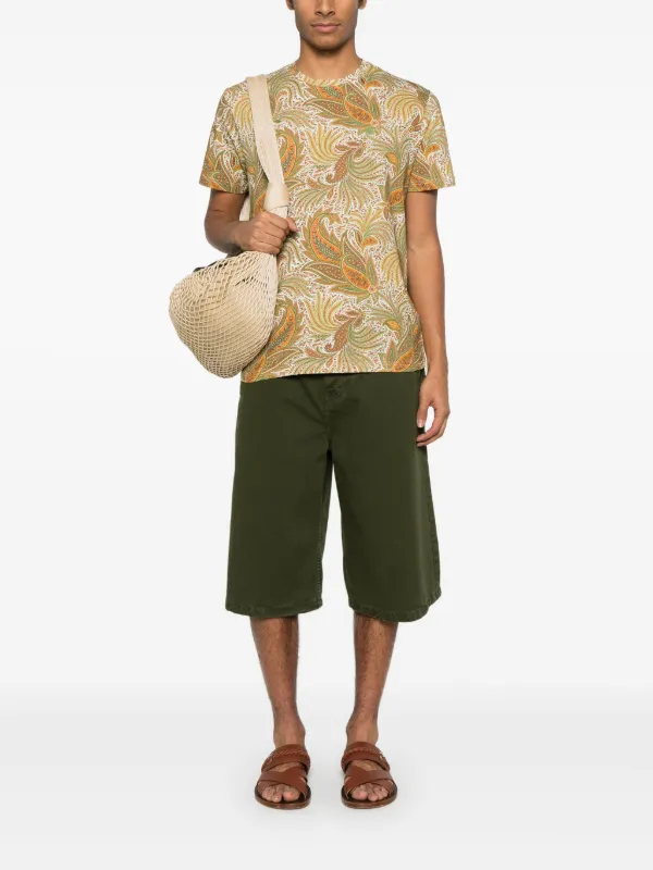【ETRO】関税込☆ペイズリー Tシャツ グリーン ETRO ペイズリー Tシャツ | グリーン | FARFETCH JP