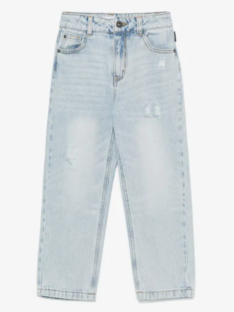 Moschino Kids Teddy-Bear distressed jeans