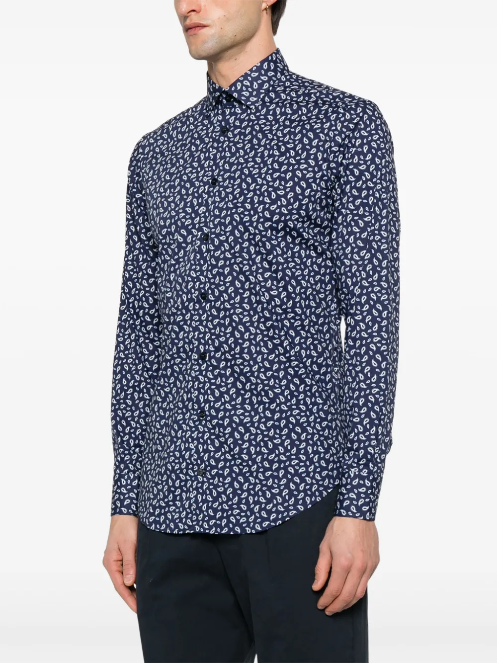 ETRO Overhemd met paisley-print Blauw