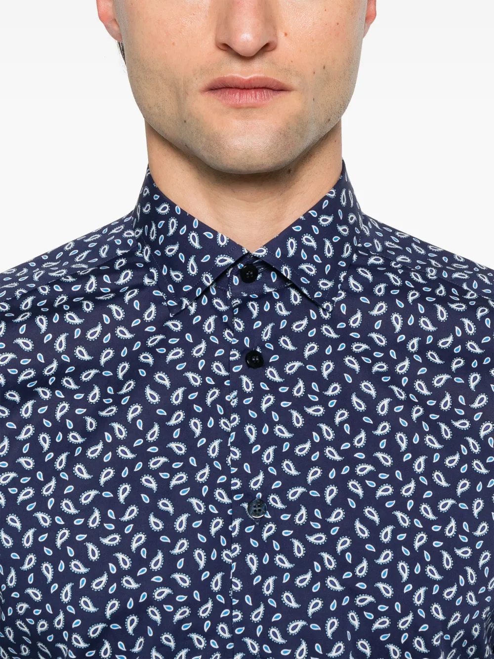 ETRO Overhemd met paisley-print Blauw