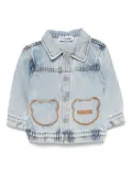 Moschino Kids teddy bear-motif jacket - Blue