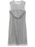 Luisa Cerano mesh mini dress - Grey