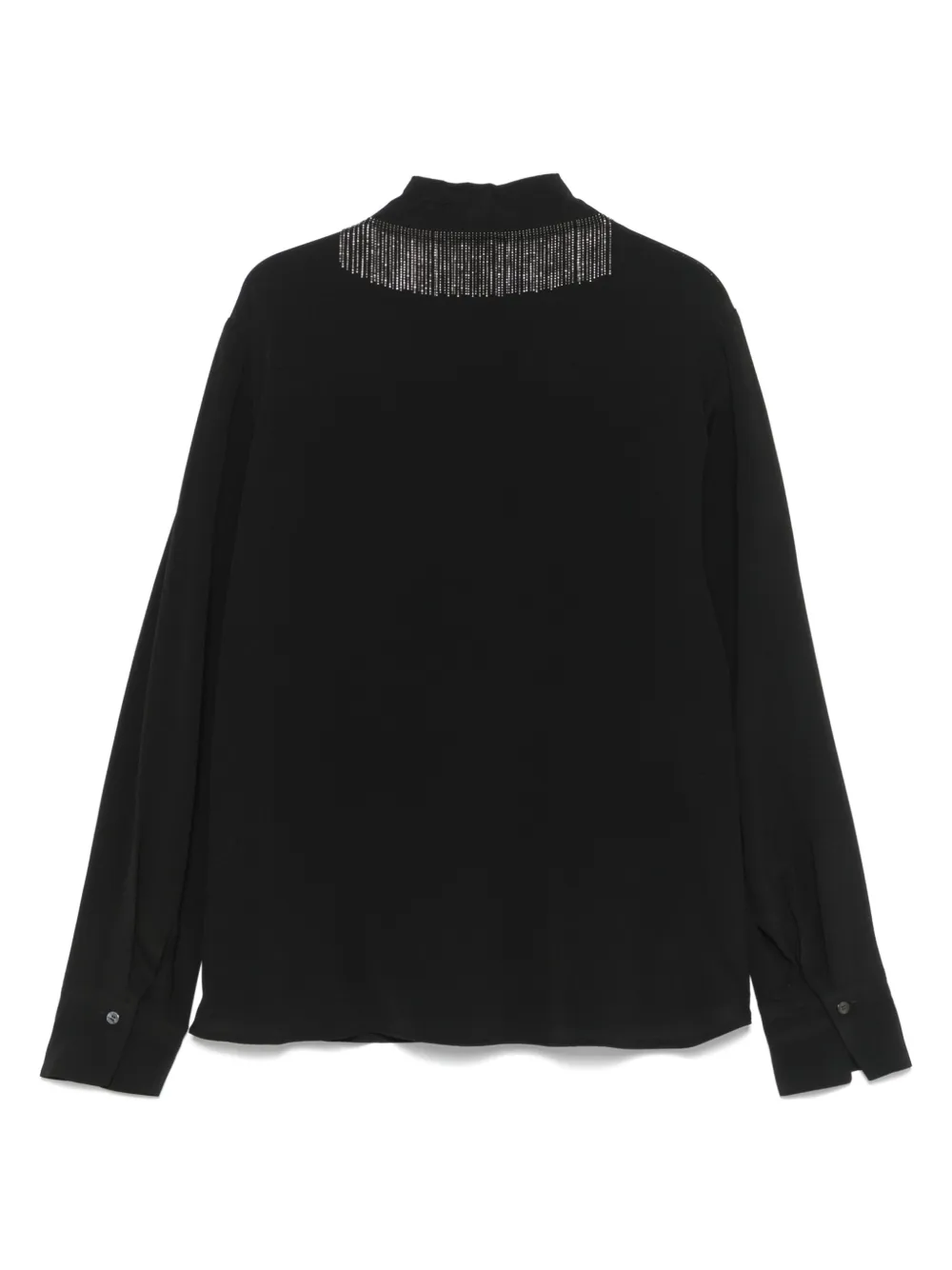 Luisa Cerano Blouse met kralen - Zwart