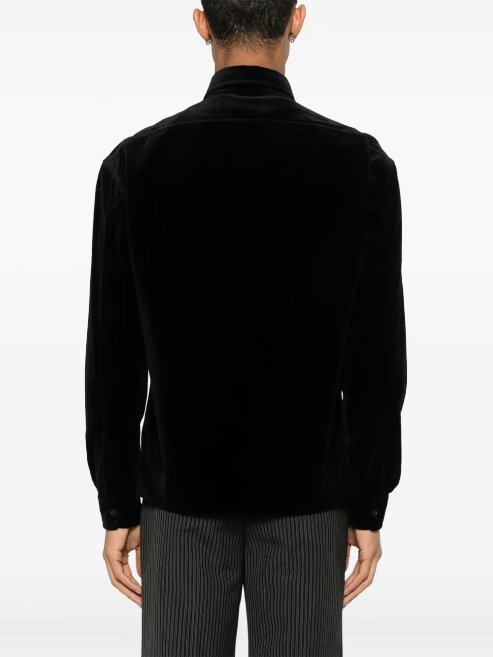 Ralph Lauren Purple Label Fluwelen shirtjack Zwart