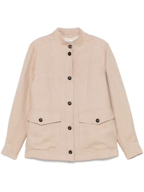 Eleventy Linen Jacket in Neutrals