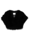 Yves Salomon feather jacket - Black