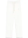Eleventy logo-embroidered track trousers - White