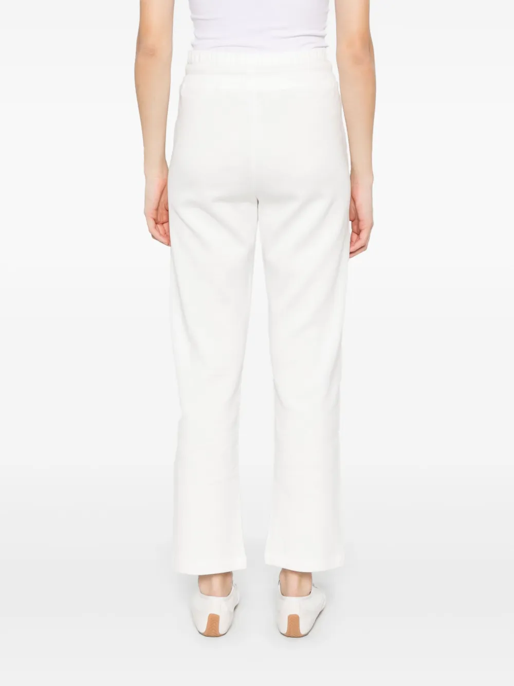 Shop Eleventy Logo-embroidered Track Trousers In White
