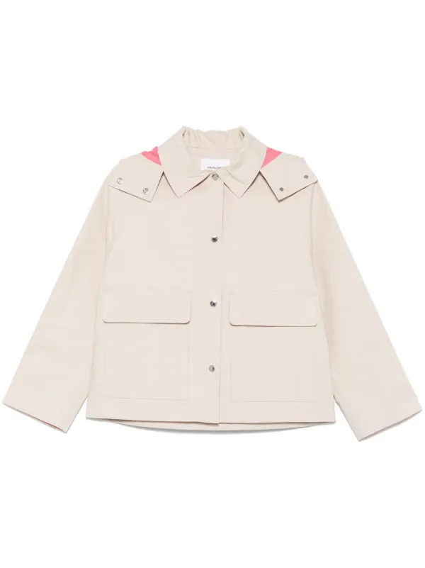 Yves Salomon Detachable-hood Jacket in Neutrals