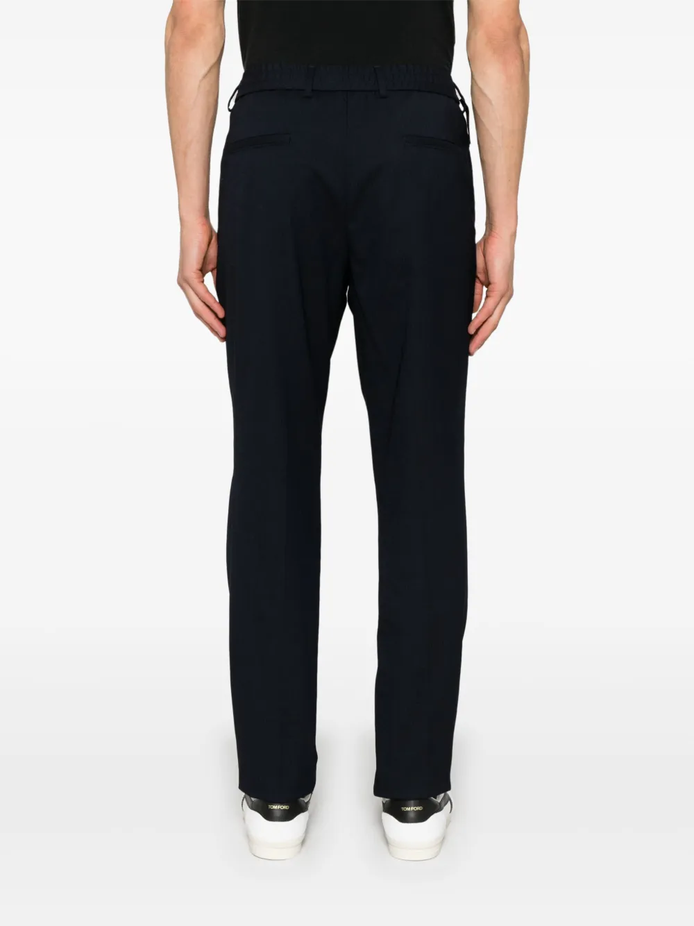 BOSS Broek met toelopende pijpen Blauw