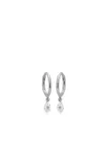 Monica Vinader 14K white gold Teardrop mini hoops earrings - Silver