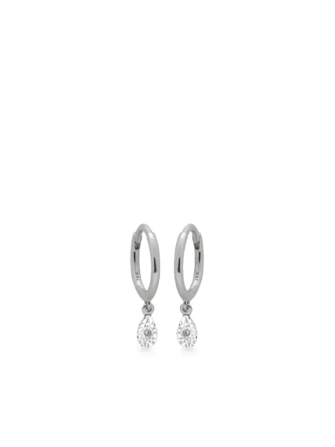 Monica Vinader серьги-кольца Teardrop из белого золота