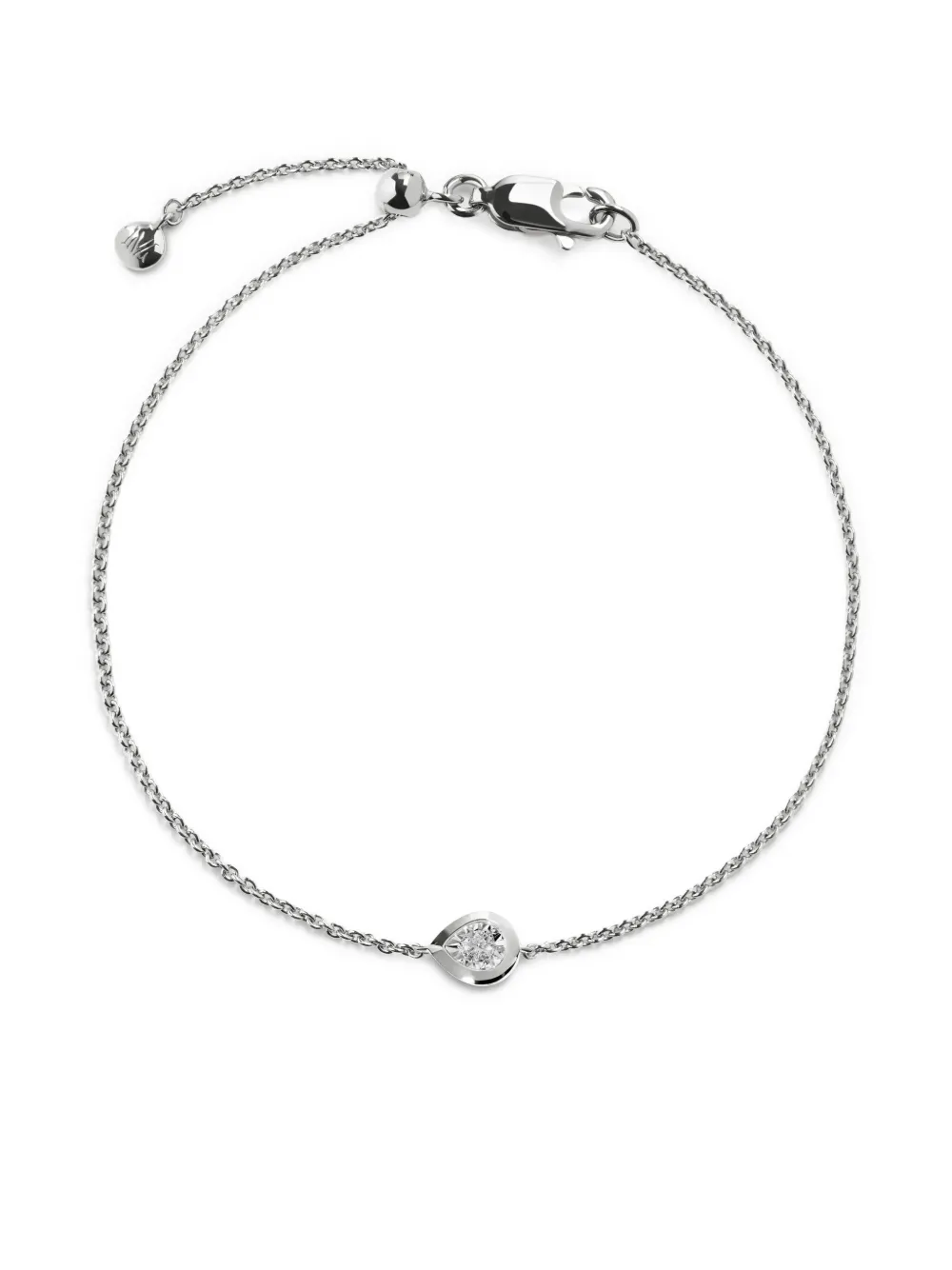 Monica Vinader Pear Diamond ブレスレット - シルバートーン Monica Vinader Pear Diamond ブレスレット - シルバートーン