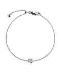 Monica Vinader Pear Diamond bracelet - Silver