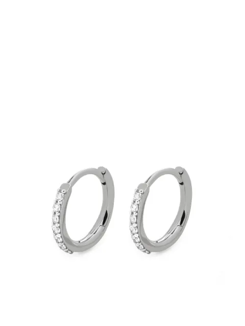 Monica Vinader 14kt Weißgoldohrringe mit Diamanten