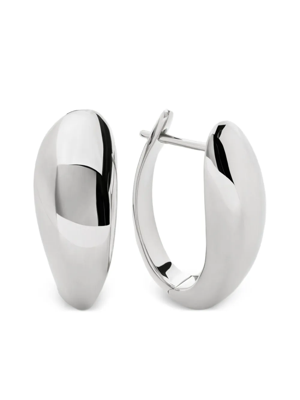 Monica Vinader Nura medium hoop earrings | Silver | Image 1