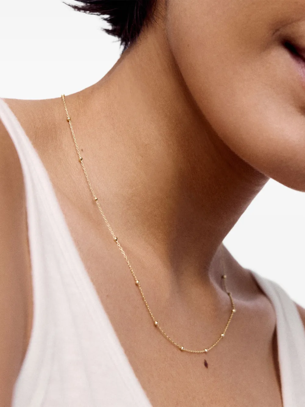 Monica Vinader 18K yellow gold bead-chain necklace | Fine Jewelry | Image 2