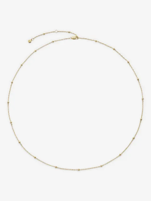 Monica Vinader 18K yellow gold bead-chain necklace