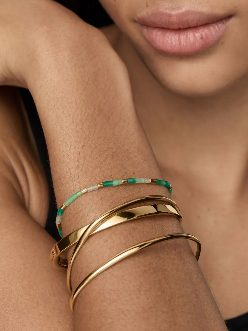  Monica Vinader Delphi Multi Gemstone Bracelet - Green 