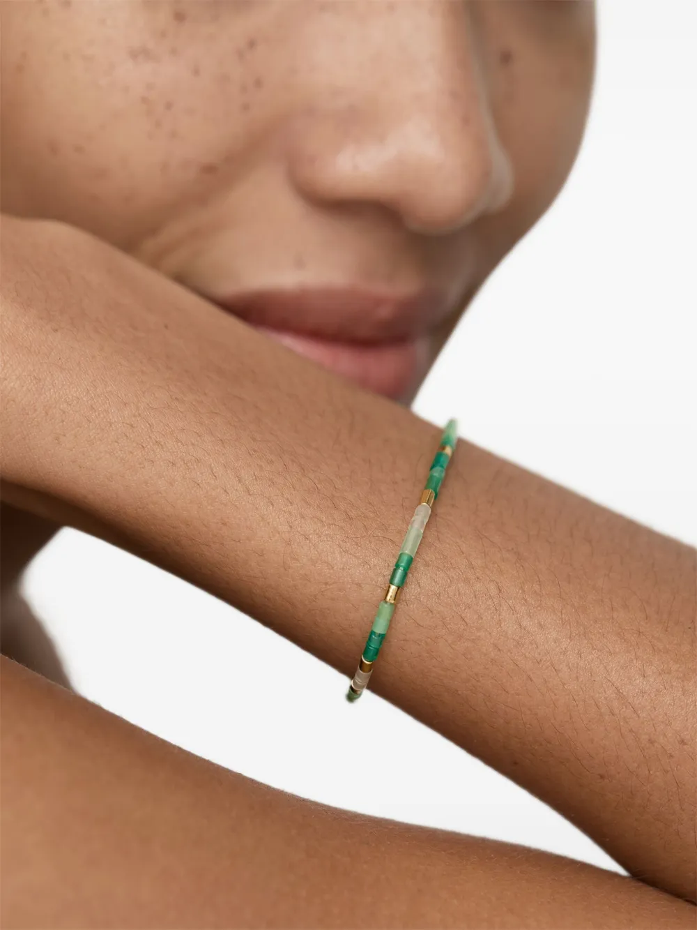Monica Vinader Delphi armband met edelsteen - Groen