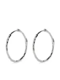 Monica Vinader 14K white gold medium Siren hoops - Silver