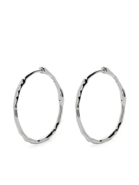 Monica Vinader 14K white gold medium Siren hoops 