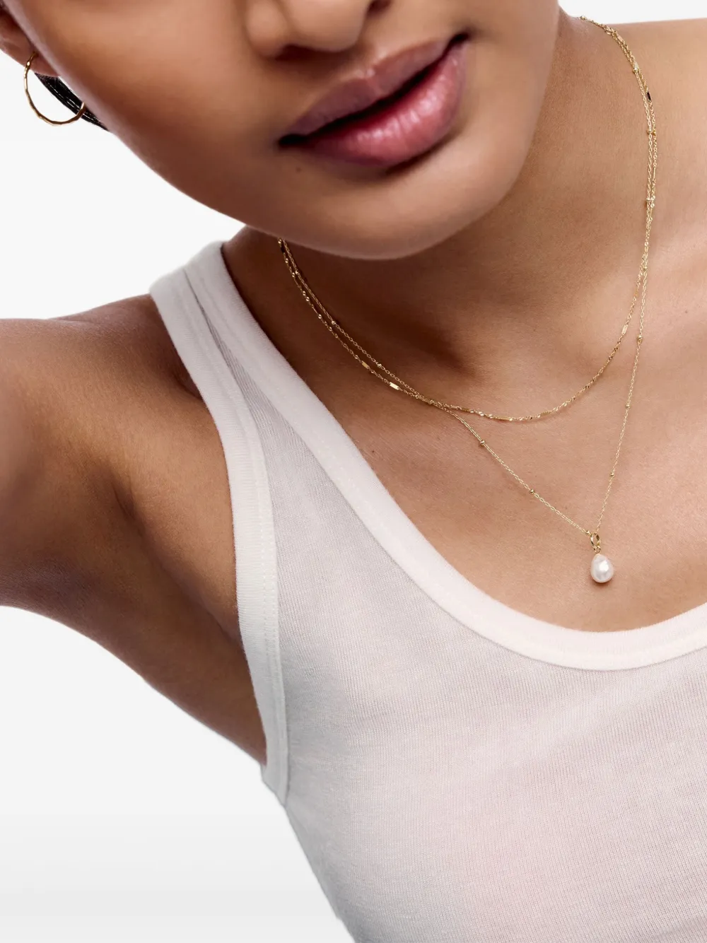 Monica Vinader 14kt yellow gold pearl pendant | Image 2