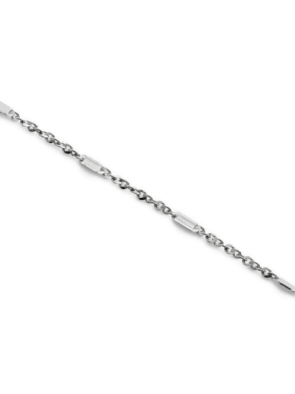 Monica Vinader 14k White Gold Shimmer Chain Necklace In Metallic
