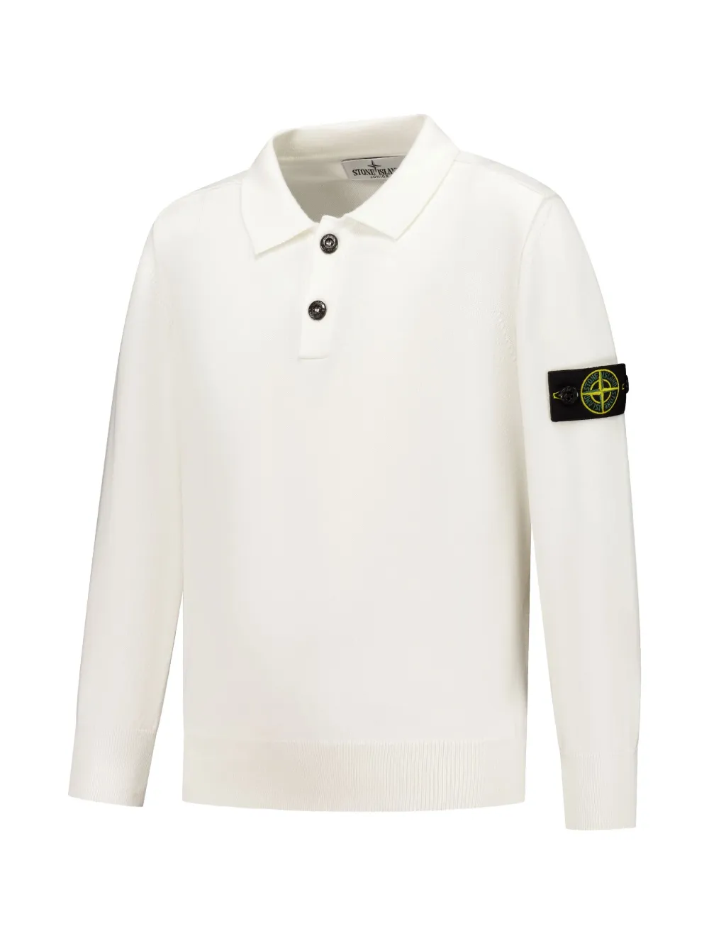 Stone Island Junior Polotrui met Compass-logopatch Wit