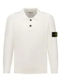 Stone Island Junior Compass-badge polo sweater - White