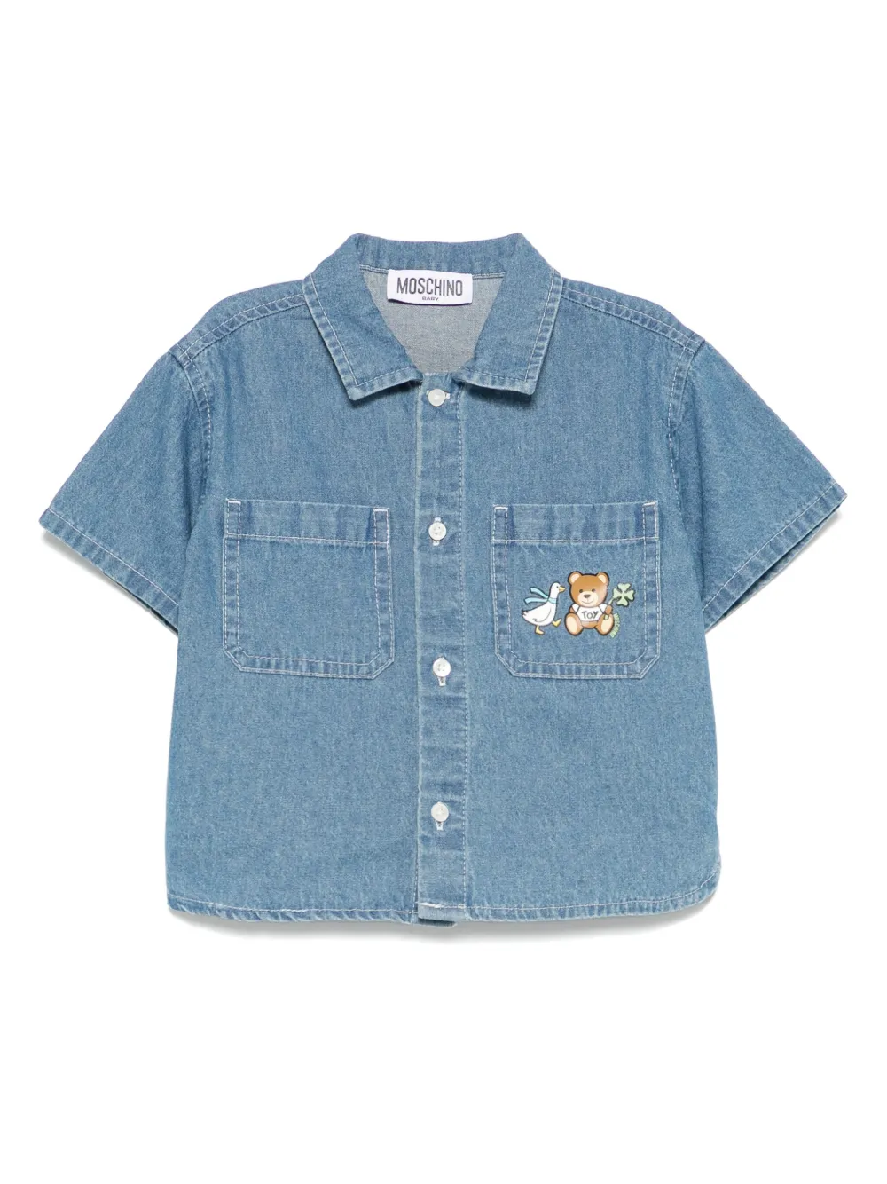 Moschino Kids Spijkershirt Blauw