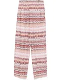 Missoni zigzag-pattern lamé trousers - Red