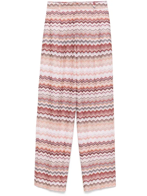 Missoni zigzag-pattern lamé trousers 