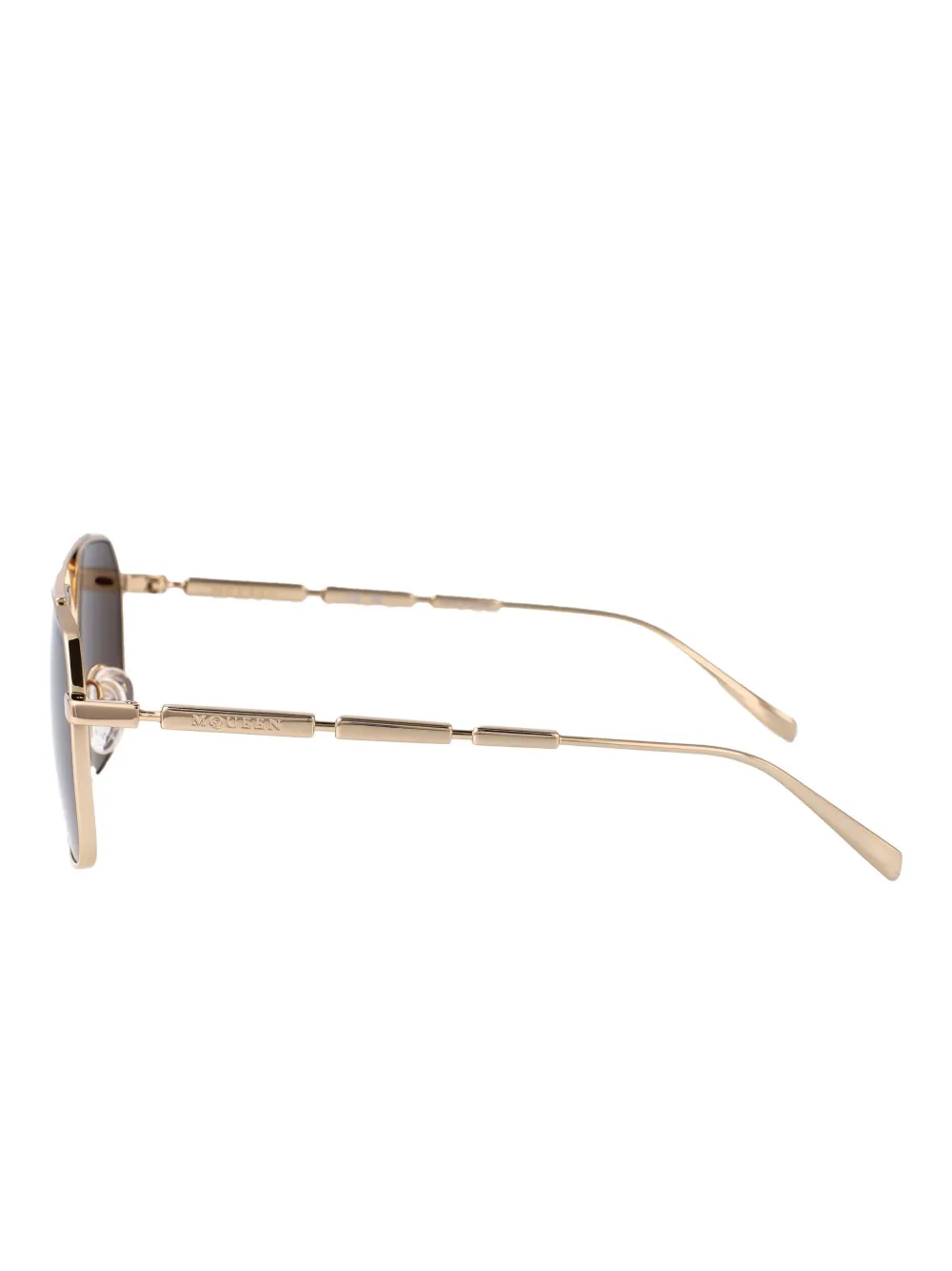 Alexander McQueen Eyewear Zonnebril met vierkant montuur Goud