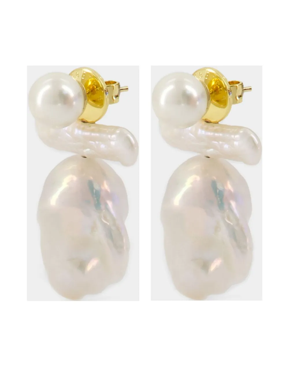 Simone Rocha baroque earrings - Wit