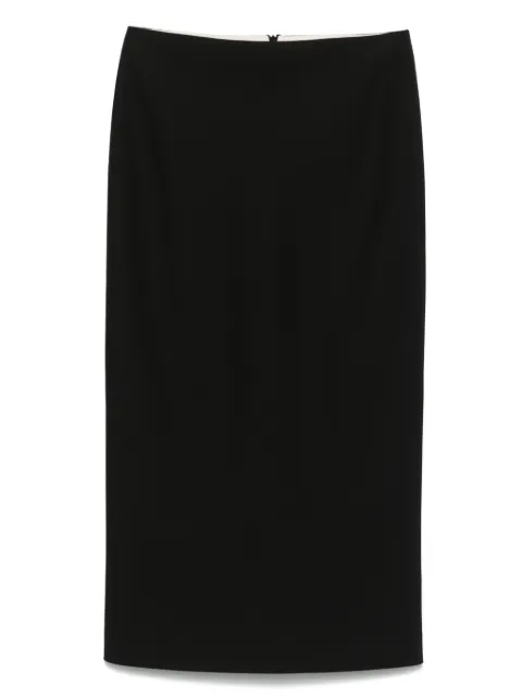Carven falda midi de lana
