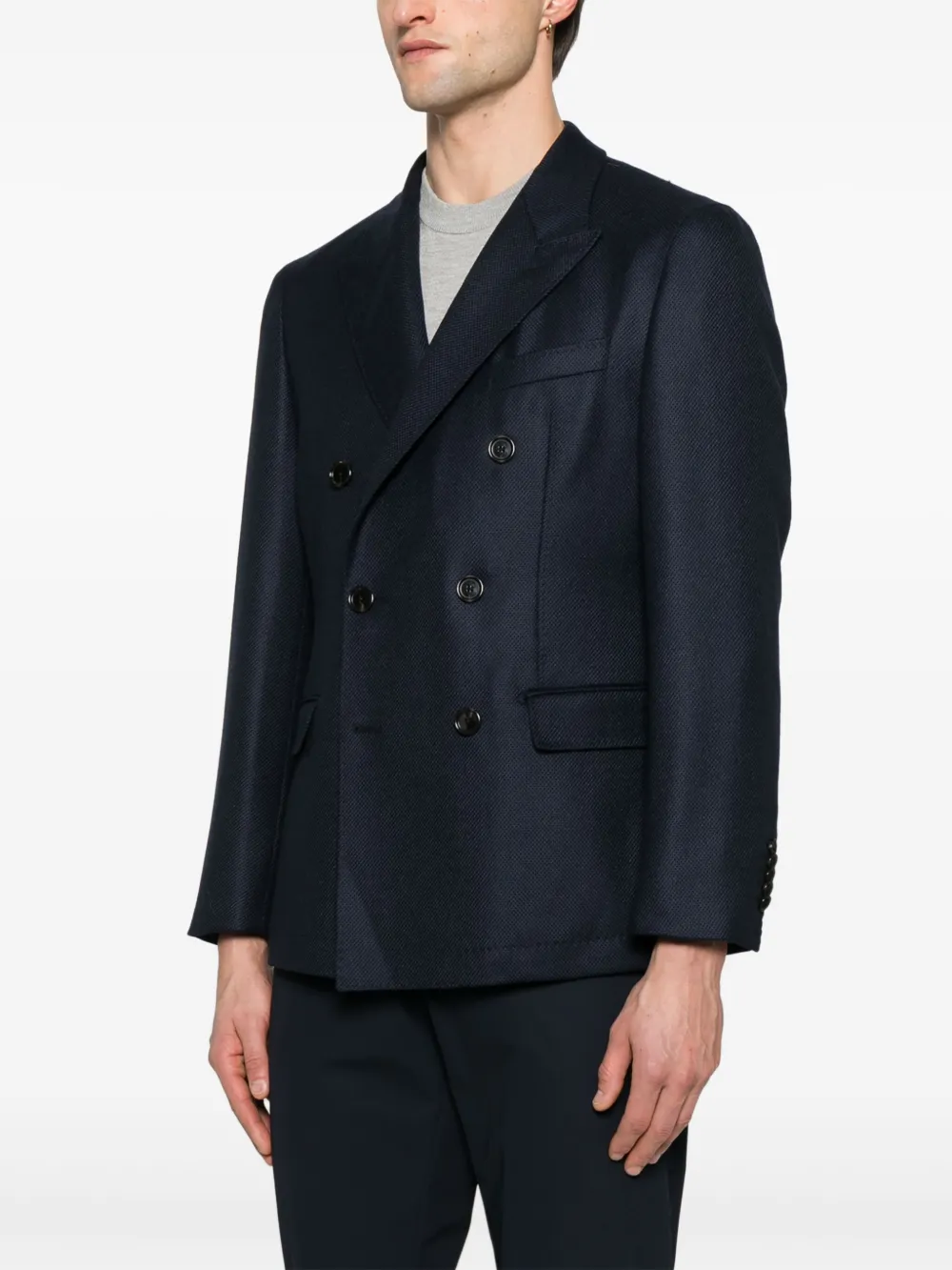 HUGO BOSS MICRO-PATTERN VIRGIN WOOL BLAZER