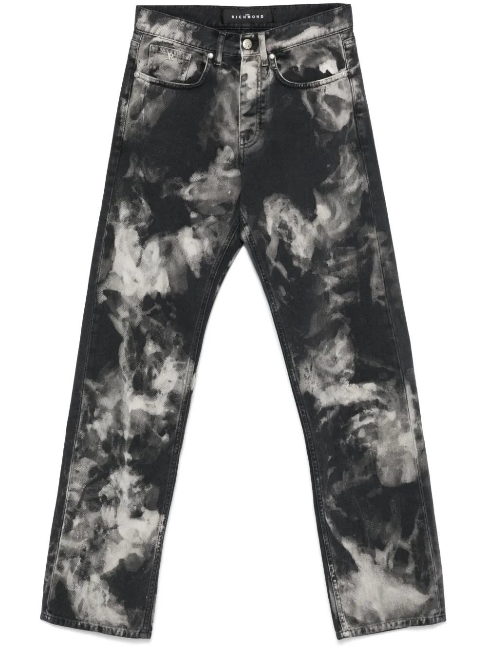 John Richmond watercolour-effect jeans | Black | Image 1