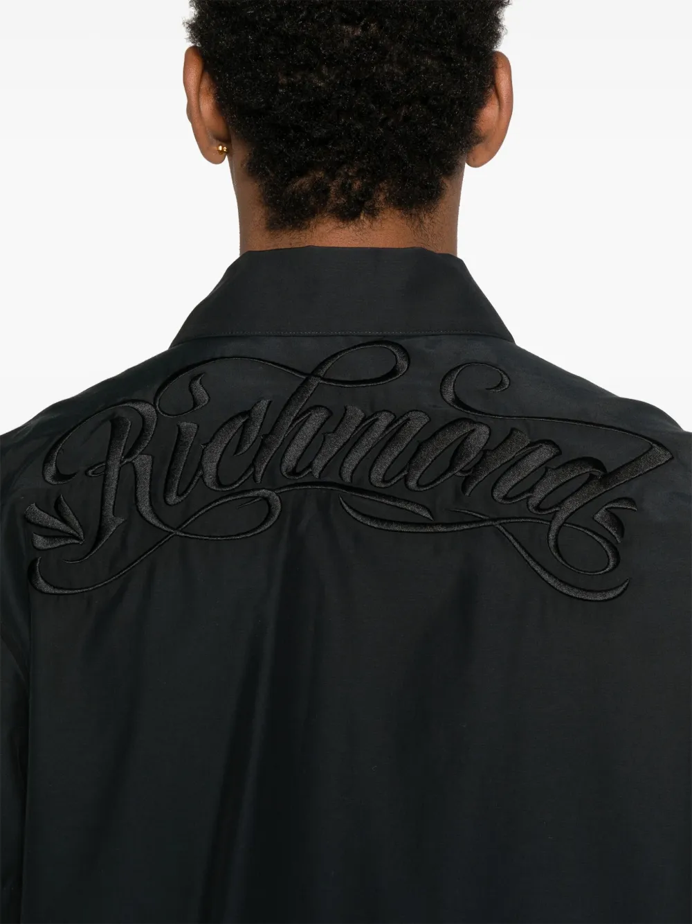 John Richmond Overhemd met geborduurd logo Zwart