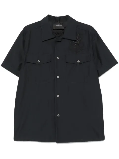 John Richmond logo-embroidered shirt