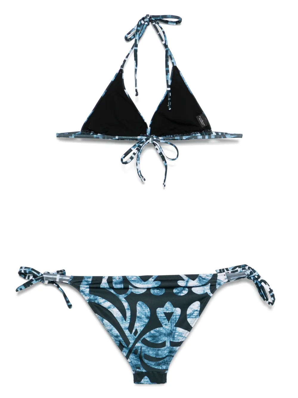 John Richmond Printed Bikini In Blue
