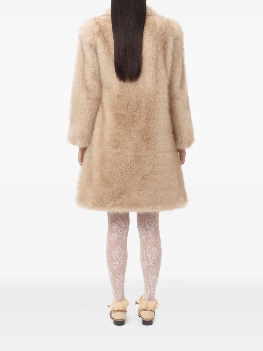 Valentino Garavani Jas van imitatiebont Beige
