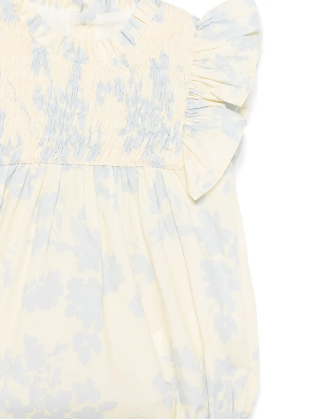 Elisabetta Franchi La Mia Bambina Romper met bloemenprint Geel