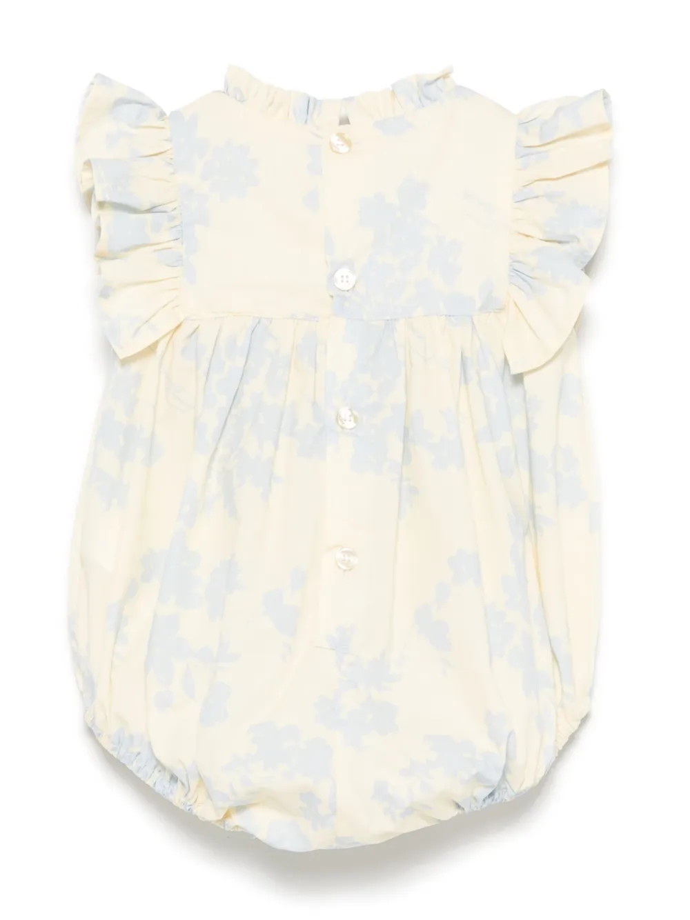 elisabettafranchilamiabambina Elisabetta Franchi La Mia Bambina Romper met bloemenprint - Geel