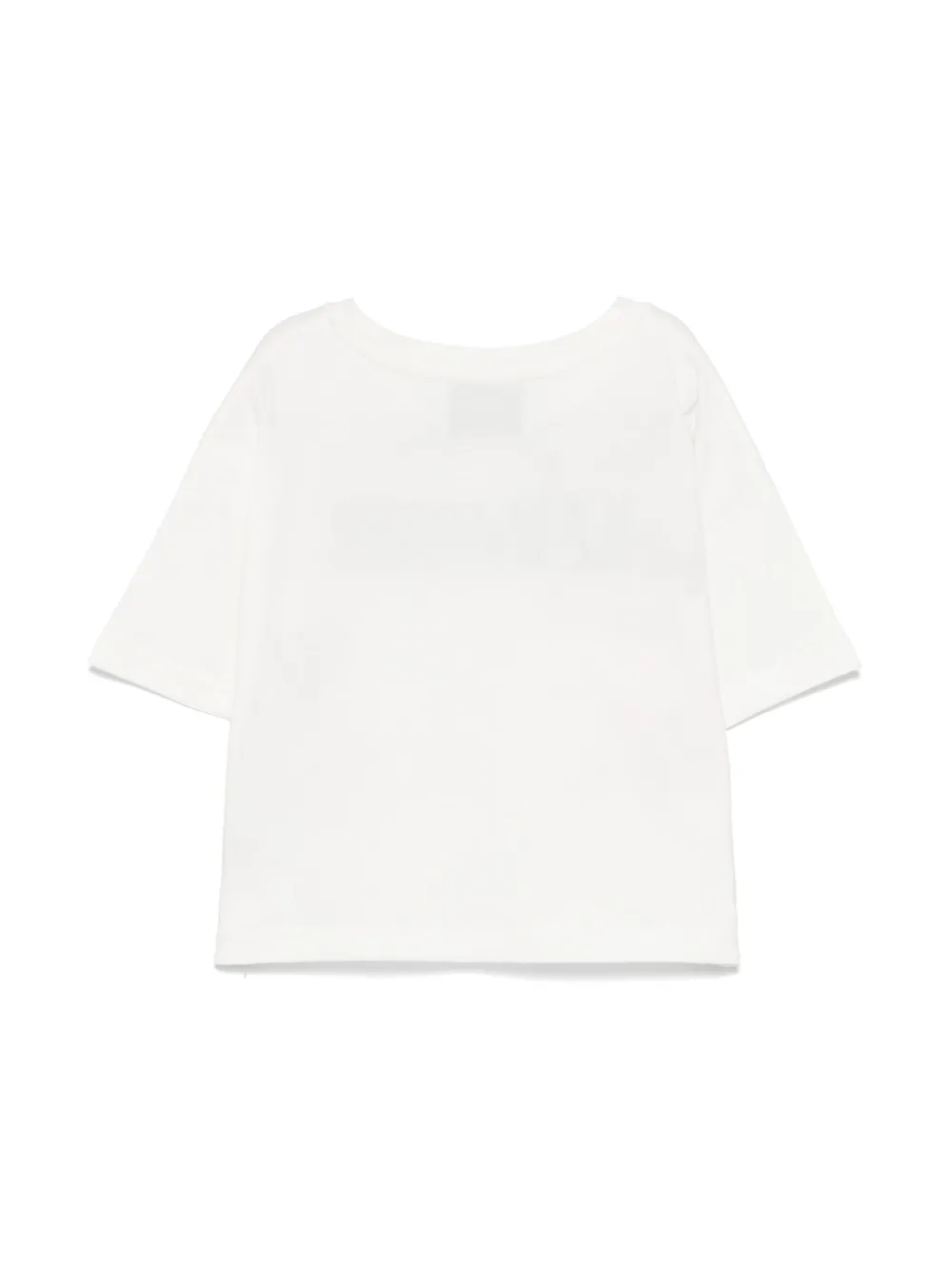 Ermanno Scervino Junior T-shirt met bloemenpatch - Wit